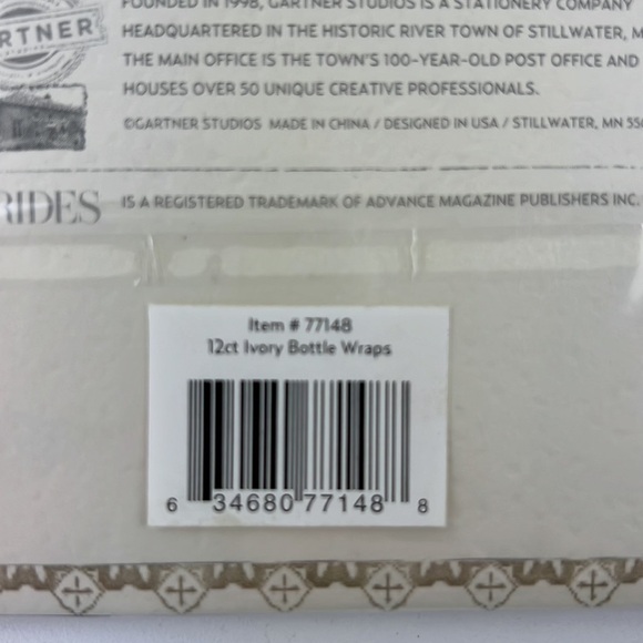 Brides Cream  Bottle Wraps Labels - 3 packages of 12 - Picture 5 of 6